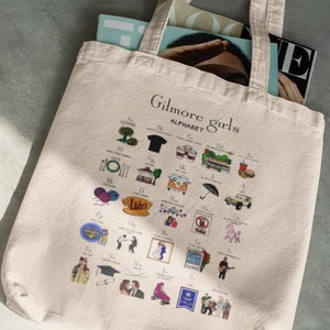 Gilmore Girls Einkaufstasche - Gilmore Girls Alphabet - Lukes Tasche - In Omas Paratus Tasche - Öko-Einkaufstasche - Herbsttasche - Geburtstags - Weihnachtsgeschenk
