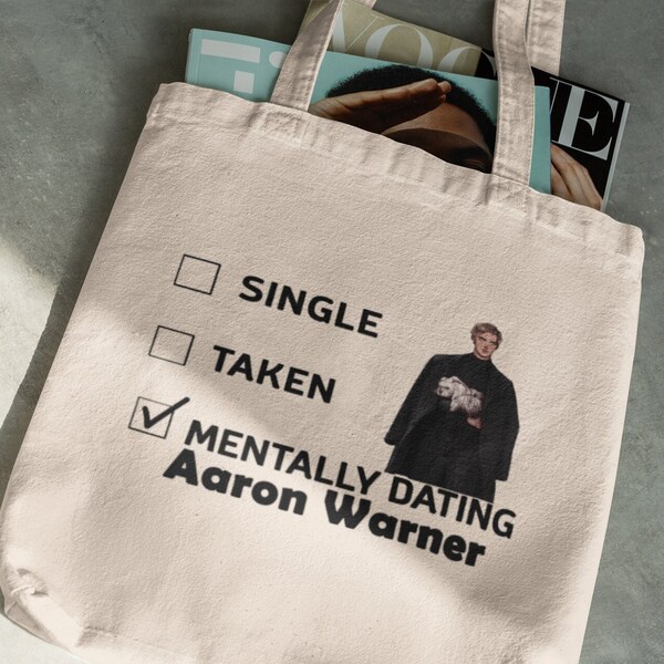 Aaron Warner Bag - Mentally Dating Aaron Warner Tote Bag - Shatter Me Bag - BookTok Merch - Eco Tote Bag - Cadeau lecteur - Cadeau d’anniversaire