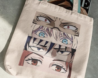 Gojo Satoru Tote Bag - Jujutsu Kaisen Tote Bag - Anime Bag - Anime Merch - Megumi Fushiguro- Anime Lover Gift - Gift For Her -