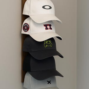 Handmade Wood Baseball Hat Rack | Wall Mounted | 8 Finishes | Sports Decor | Father's Day Gift | Hat Holder | Mancave
