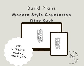 Build Plans, Wine Rack, Modern Wine Rack, How To Build, Wine, Woodworking Plans, Digital Download