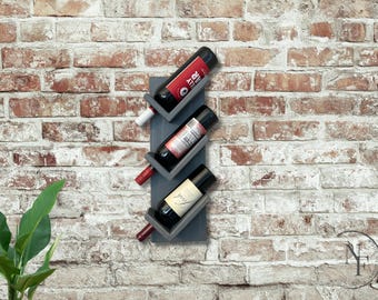 Wine Rack, Wall Mounted, Wood, Wine Holder, Decor, Kitchen, Dining Room, Wine, Gift