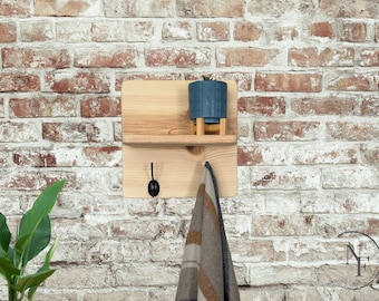Shelving, Wall Hooks, Shelf, Pine, Wall Decor, Wall Storage, Hangers, Gift