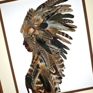 Native American Art, Native American Decor, Unique Feather Wall Art ...