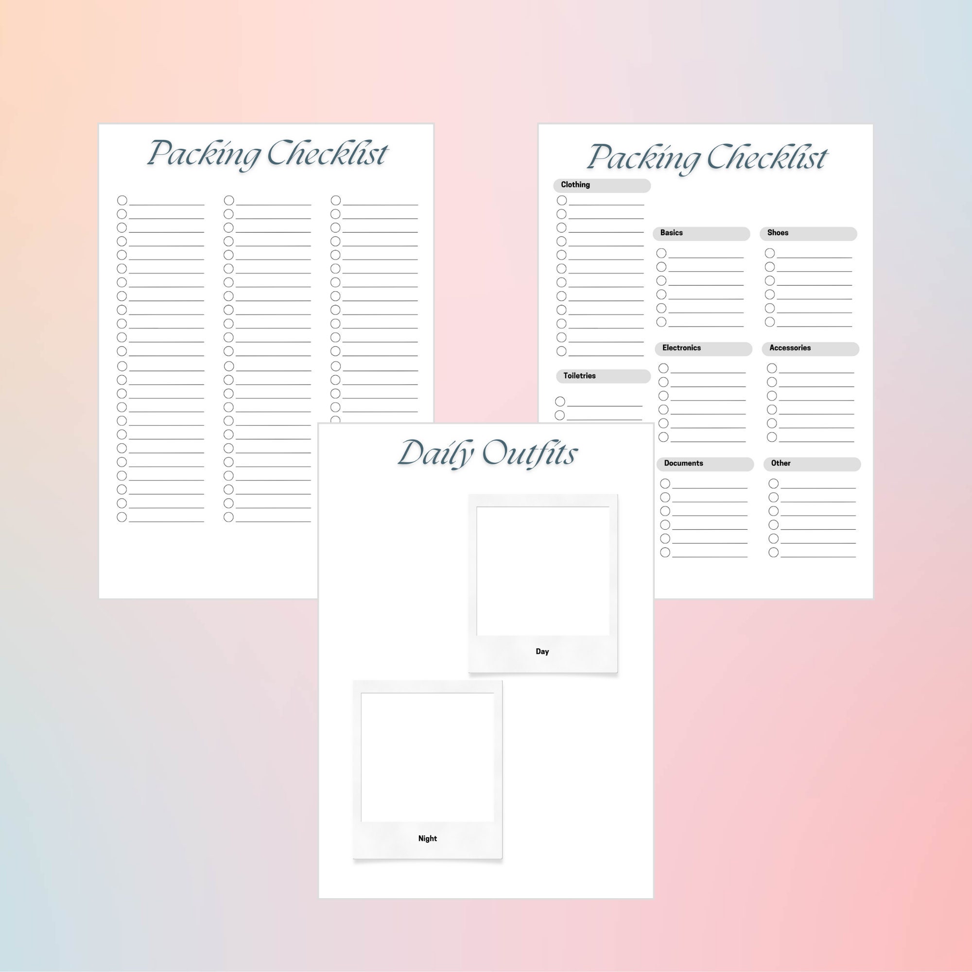 Complete Printable Travel Planner, Travel Itinerary, Travel Journal ...