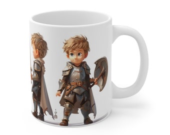 Valiant Paladin Mug, Heroic Knight Cup, DnD Diaper League, Courageous Fantasy Coffee Cup for RPG & Adventure Fans