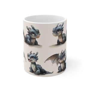 Blue Winged Dragon Mug - Mythical Creature Cup - Tiny Legends