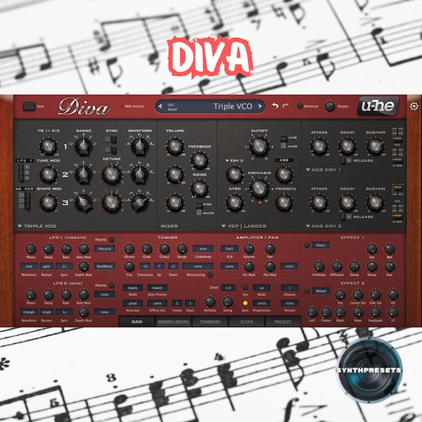 Virtueller Synth - DIVA für Windows, VST, VST3, AAX (lebenslange Aktivierung)