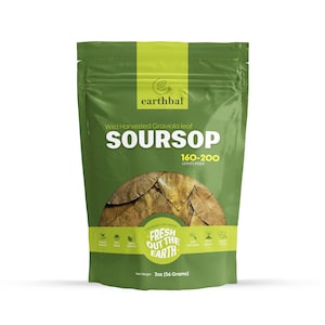 Earthbal Wild Harvested Soursop Graviola Whole Dried Leaves Tea, 2 OZ | 160-200 Leaves - Guanabana