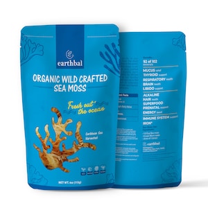 Earthbal Wildcrafted Raw Sea Moss l for Sea Moss Gel l Vegan l Irish Moss - Thyroid, Gut, Energy, Immunity