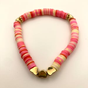 Rasberrie lemon (pink jewelry, beautiful bracelets, cool jewelry, gold accented jewelry.)