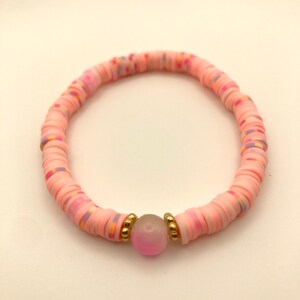 pink bubble (simple jewelry,  beautiful bracelets, pink jewelry, preppy bracelets.)