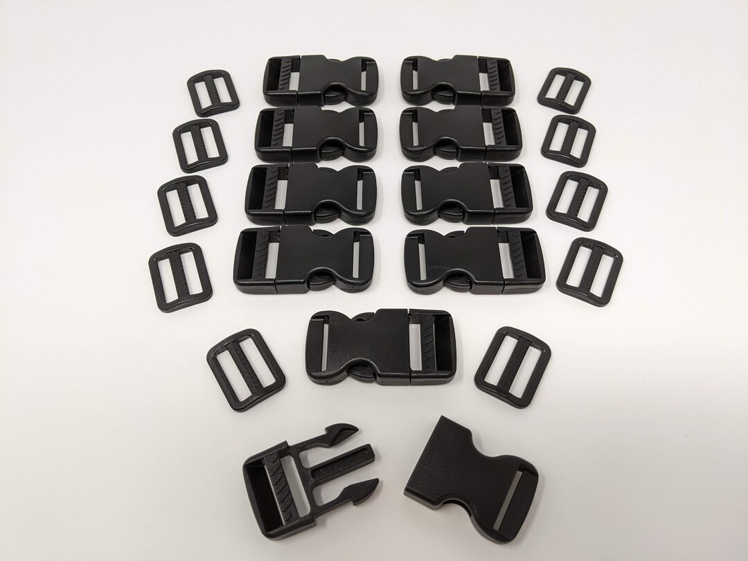 10-pack Extra Heavy Duty 1" Side Release Buckles 25mm Plastic Clips W ...
