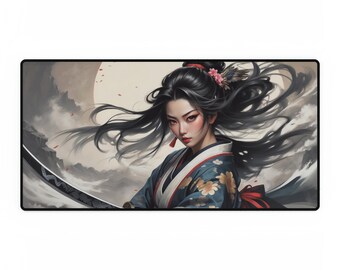 Tomoe Gozen Inspired Desk Mat - Embrace Warrior Spirit