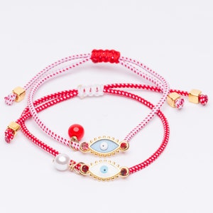 March Bracelet Evil eye - Minimal Greek Martaki