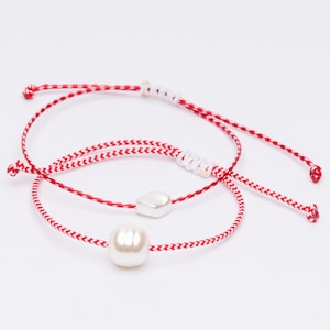 March bracelet pearl bead - Minimal Greek Martis Bracelet