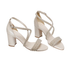 Pearl Heels Wedding ivory