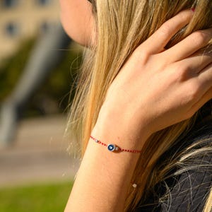 Red bracelet evil eye | March bracelet