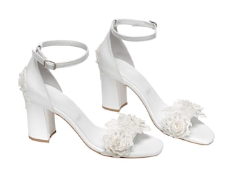 White Wedding Heels for bride