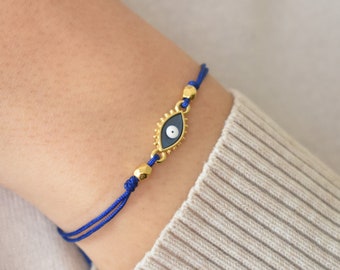 Blue evil eye bracelet