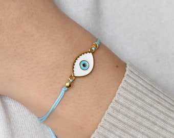 Blauwe armband met het boze oog | Gouden Griekse Mati-armband