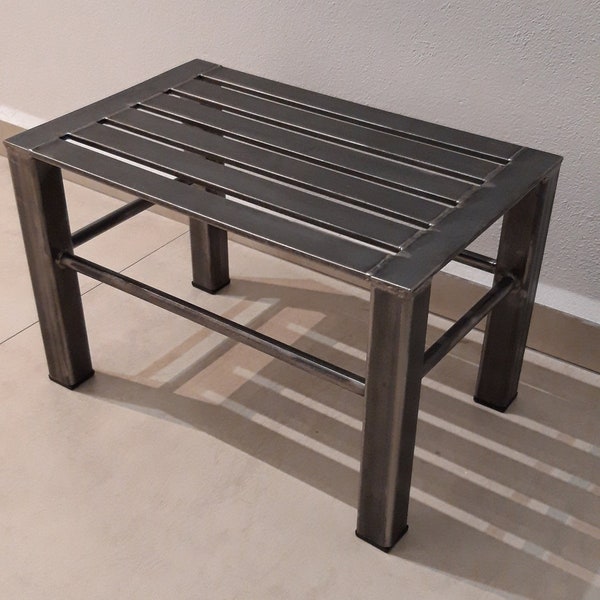 Small metal bench