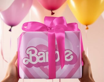 Barbie Heart Wrapping Paper