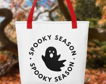 Halloween Ghost Tote Bag: Spooky Season Purse