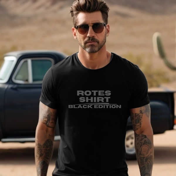 Humorvolles Rotes Shirt, Black Edition - Kostenlose Lieferung!