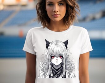 Goth Anime Girl T-Shirt - Kostenloser Versand