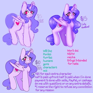 Pony anthro human art commissions!!