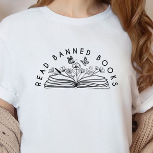 Read Banned Books Shirt I&#39;m With Banned Shirt Support Public Libraries Tshirt Book Lover Shirt Reading Shirt Banned Books Tee Public Schools