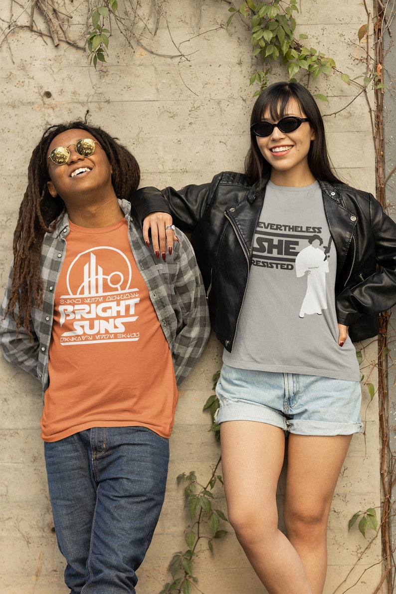 Star Wars Inspired Clothing Princess Leia Silhouette Blaster Shirt Feminist Pop Culture Tee Nerdy Feminist Shirt Sci Fi Fashion Political Statement Tee Theme Park Outfit