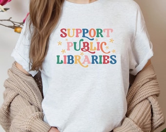 Bibliothek T-Shirt Buch-Liebhaber-Shirt Alphabetisierungsunterstützer Lesen T-Shirt Unisex Baumwoll-Top-Geschenk für Bibliothekar Leserbuch