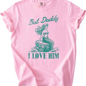 Comfort Color Tee Women Disney Shirt Cotton Ringspun Quality Little Mermaid Design Quote Graphic Printed DTG Technology Island Reef Blossom Colors Soft Fabric Feel Summer Vacation Wear Beach Day Outfit Theme Park Visit Fan Apparel Available