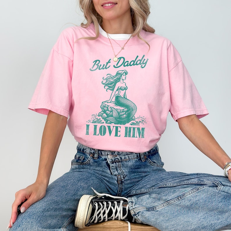 Taylor Swift Fan Apparel Disney Inspired Shirt Women Graphic Tee Little Mermaid Quote Design Cotton Ringspun Comfort Color Style DTG Printed Premium Quality Island Reef Blossom Colors Summer Fashion Look Vacation Ready Outfit Beach Day Wear