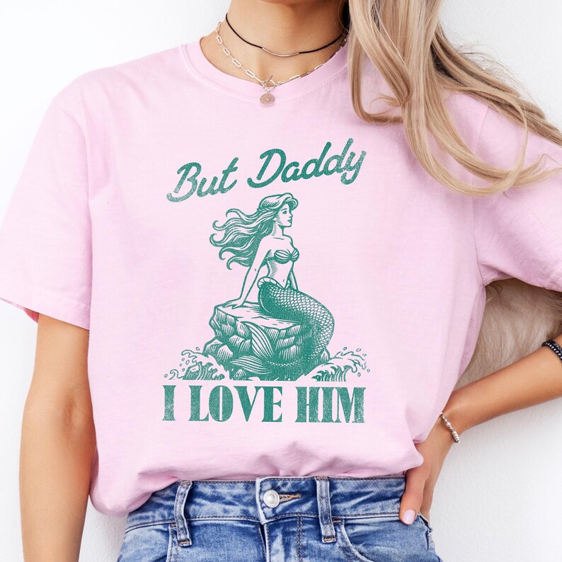 Little Mermaid Disney Shirt Women Graphic Tee Vacation Outfit Cotton Ringspun Comfort Color Style DTG Printed Quote Design Ariel Character Beach Day Wear Summer Fashion Tee Theme Park Visit Fan Apparel Island Reef Blossom Colors Available