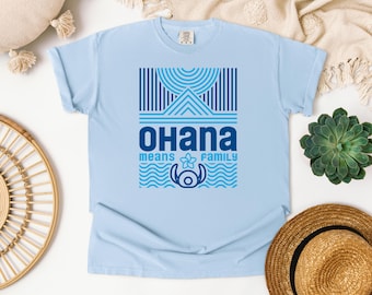 Ohana familieshirt Disney vakantie Hawaii kinderen Lilo Stitch grafisch T-shirt Polynesisch uniseks Disney-personage T-shirt Disney-parken Comfortkleuren