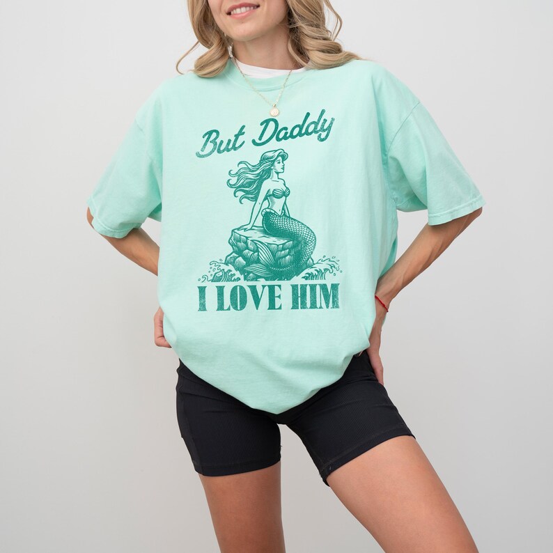 Little Mermaid Disney Shirt Women Graphic Tee Vacation Outfit Cotton Ringspun Comfort Color Style DTG Printed Quote Design Ariel Character Beach Day Wear Summer Fashion Tee Theme Park Visit Fan Apparel Island Reef Blossom Colors Available