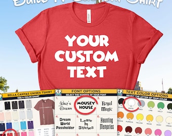 Personalisiertes Disney Urlaub T-Shirt Gestalten Sie Ihr eigenes personalisiertes Disney Urlaub T-Shirt