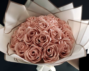 Bouquet di rose eterne personalizzato con messaggio personalizzato regalo per la mamma, regalo di nozze, regalo di anniversario