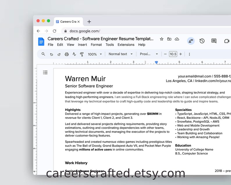 Software Engineer Resume Template image 3