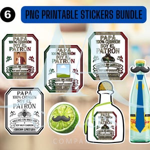 El Patron Etiquetas, Día del Padre, Papá, Regalos, Papa, Diseño Png, descarga instantánea.