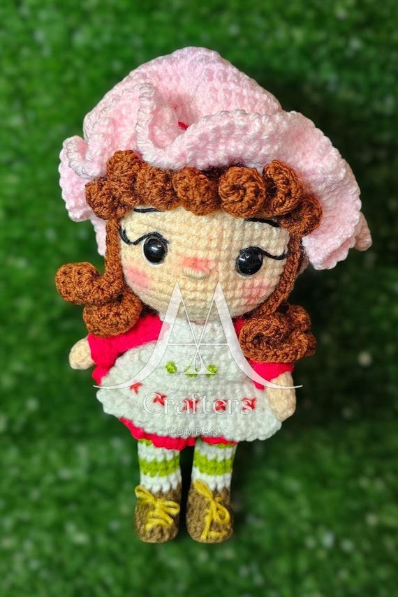 crochet strawberry shortcake dress Shortcake, Amigurumis, Plushies, Strawberry Doll, collection 1980, Gifts, Unique Standard Waist:36 a world of sweetness Sale_X40 3 Chic & Professional Baby girl