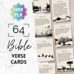 PLR bijbelverskaarten, afdrukbaar inspirerend schrift, bijbelstudie, christelijke bevestiging, digitale gebedskaarten, geheugenverskaarten