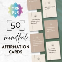 Editable Self Care Card Deck Canva Template | Affirmations Quotes ...
