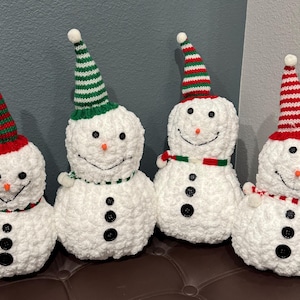 Chunky Knit Snowman: Holiday decor - Two Sizes (11 inches and 9 inches)