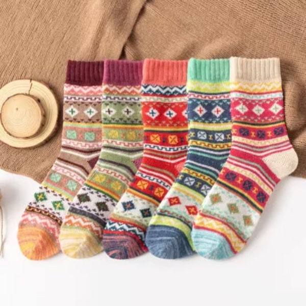 Autumn And Winter Thickened Warm Ladies Rabbit Wool Socks