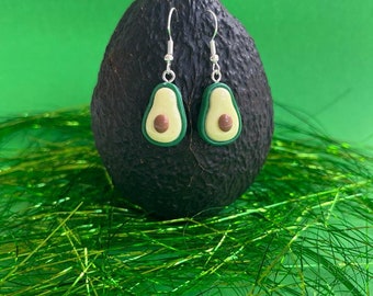 Avocado earrings sterling silver hooks