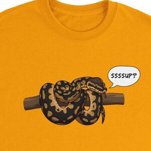 Funny Snake T-Shirt - 'Ssssup?' Ball Python Reptile Lover Tee